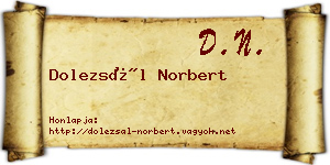 Dolezsál Norbert névjegykártya