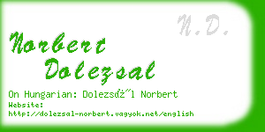 norbert dolezsal business card